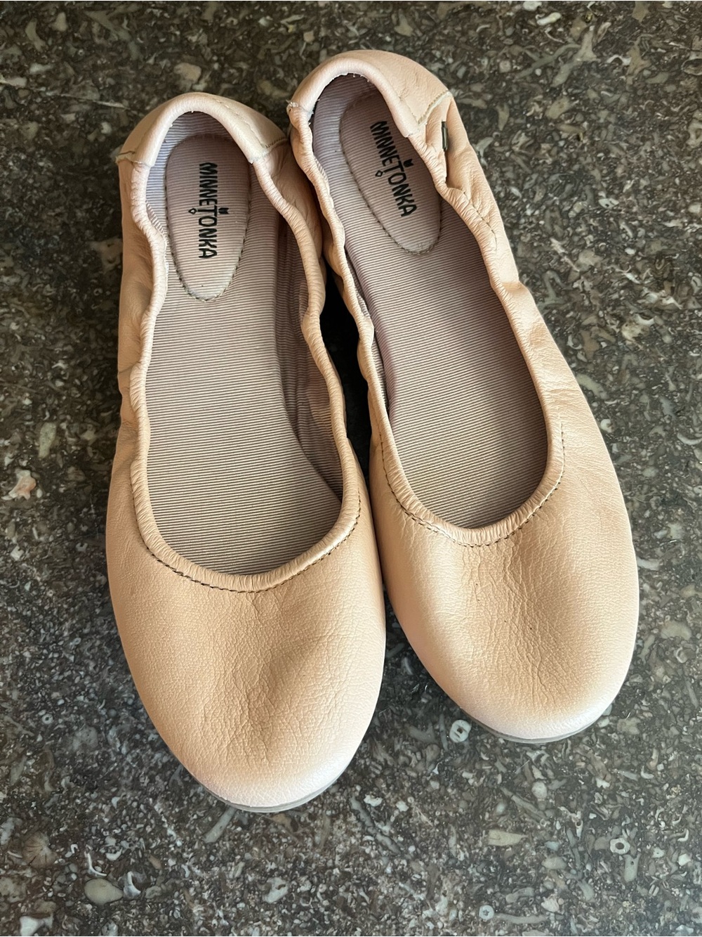 Minnetonka Women's Ballet Flats in Light Peach